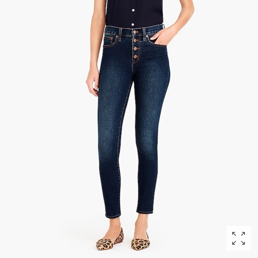 JCrew 9" Rise Button Jeans